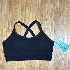 NWT Bare Activewear Over It Ribbed Sports Bra Medium Support sz 10